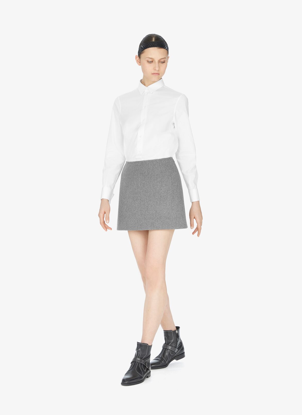 MINI SKIRT DRAP VIF GREY ALAÏA GRAY MINI SKIRT DRAP VIF GREY